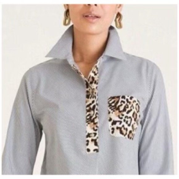 ALL-SEASONS STRIPED AND ANIMAL-PRINT PULLOVER TUNIC - Picture 5 of 5